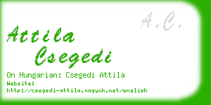 attila csegedi business card